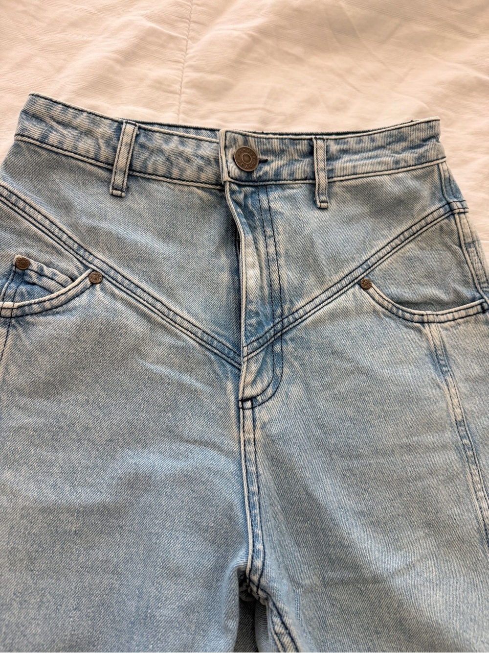 Sandro Light Blue Washed Denim Jeans